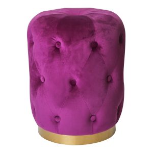 PTMD Xelena Velvet poef rond 36x36x47 cm