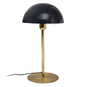 PTMD Ellen Brass iron tablelamp marble print round 26x26x47.5 cm